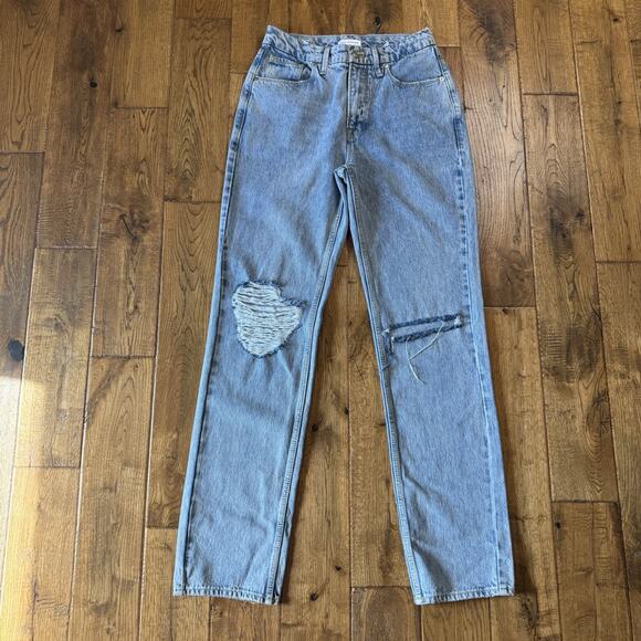 Good American Denim - Good American 90'S Icon High Rise Straight Leg Light Wash Jeans GNIC999T Sz 4/27